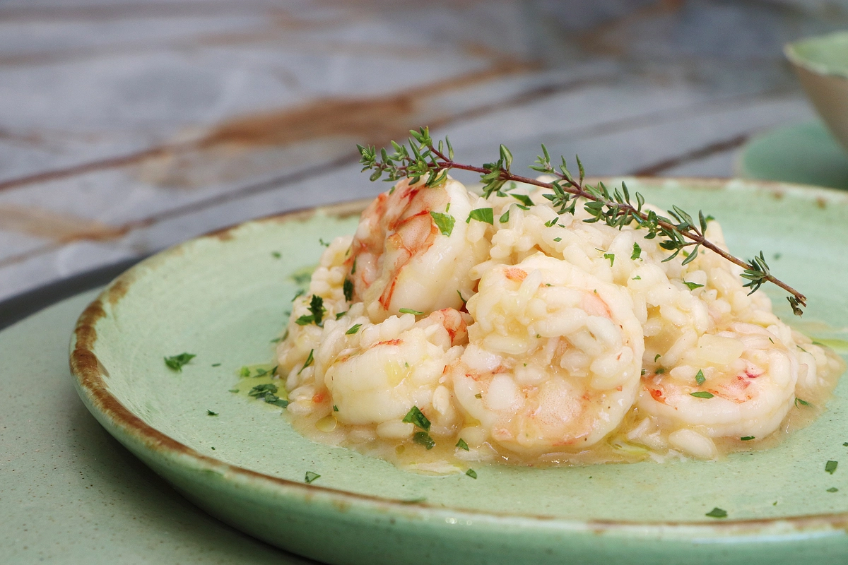 Receita de Risoto de Camarão com Limão Siciliano